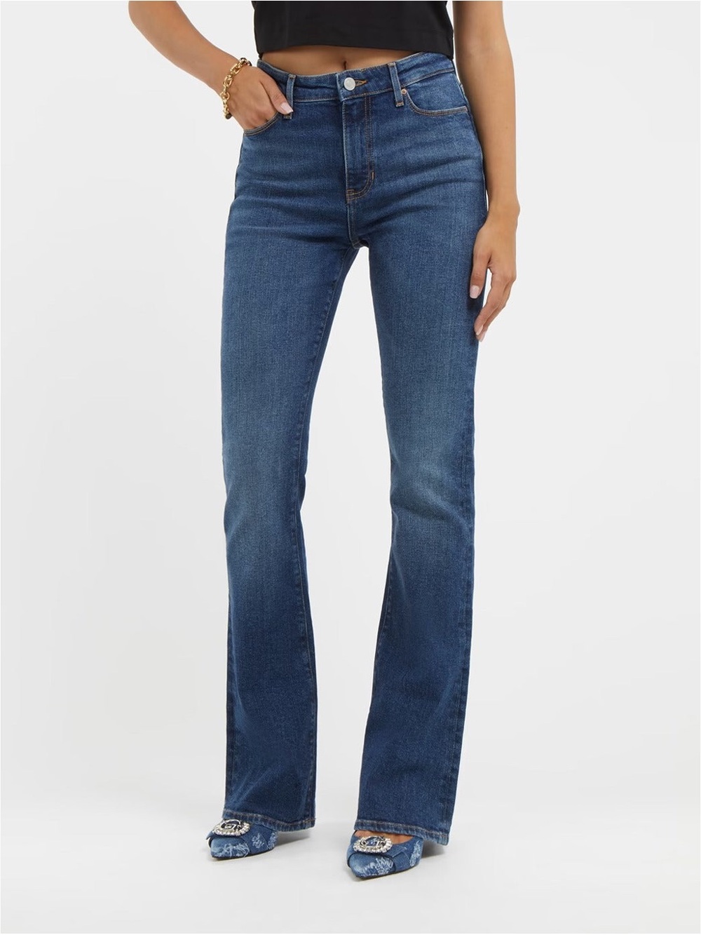 Guess High Rise Flare Jeans - Picture 2 of 9